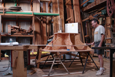 Lofting a curved roof form in the shop